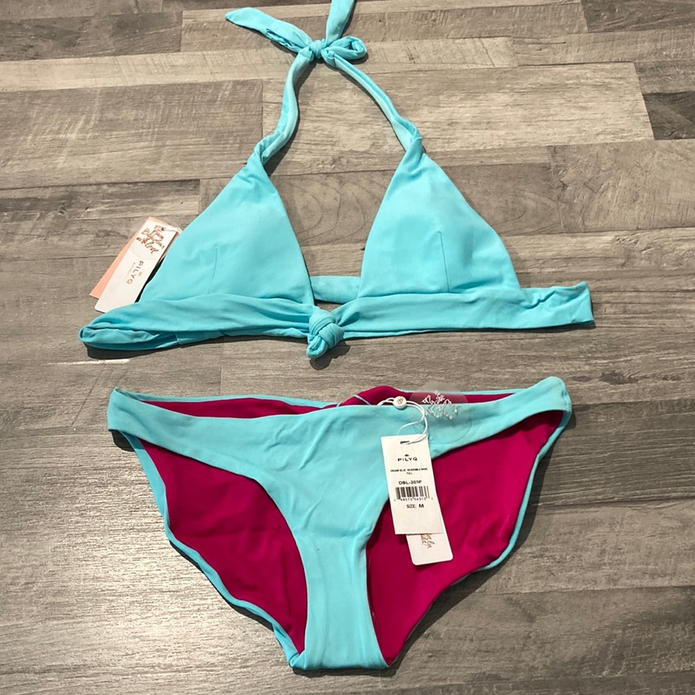 NWT- Pilyq Bathing Suit Bikini - Reversible